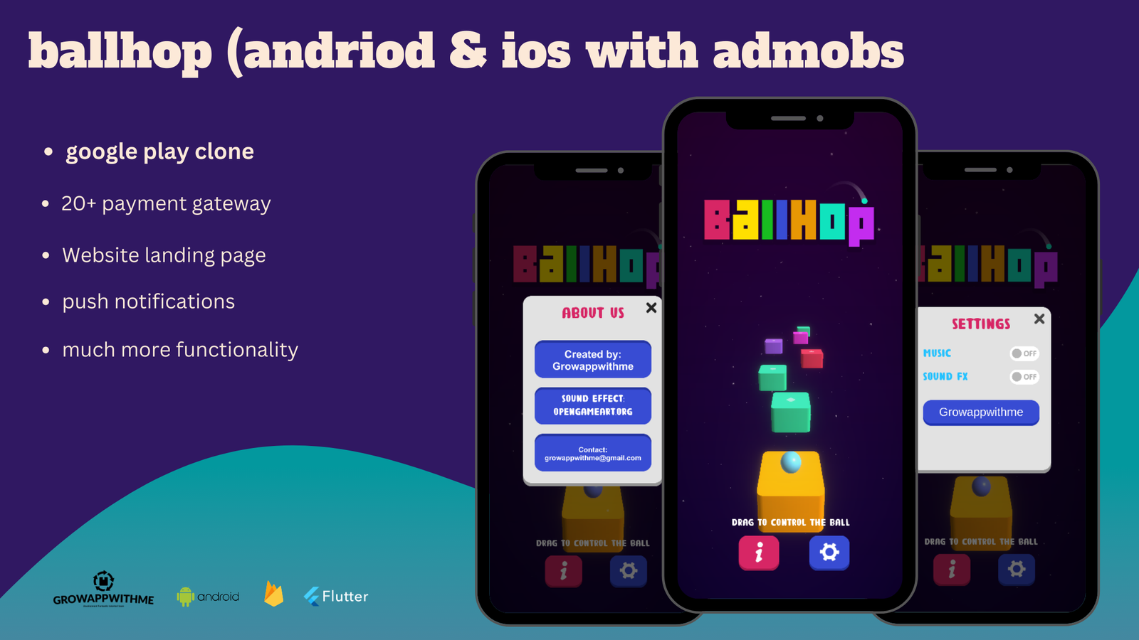 ball jump unity game with admob