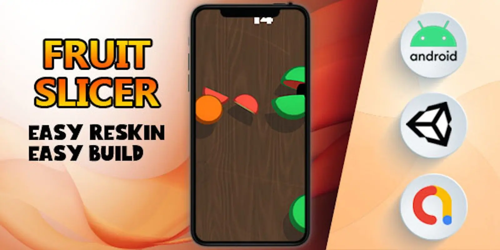 Fruit Slicer - Unity Hyper Casual Game (AdMob)
