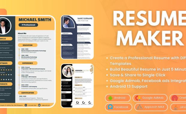 Resume Maker CV Builder with Admob FB Integration